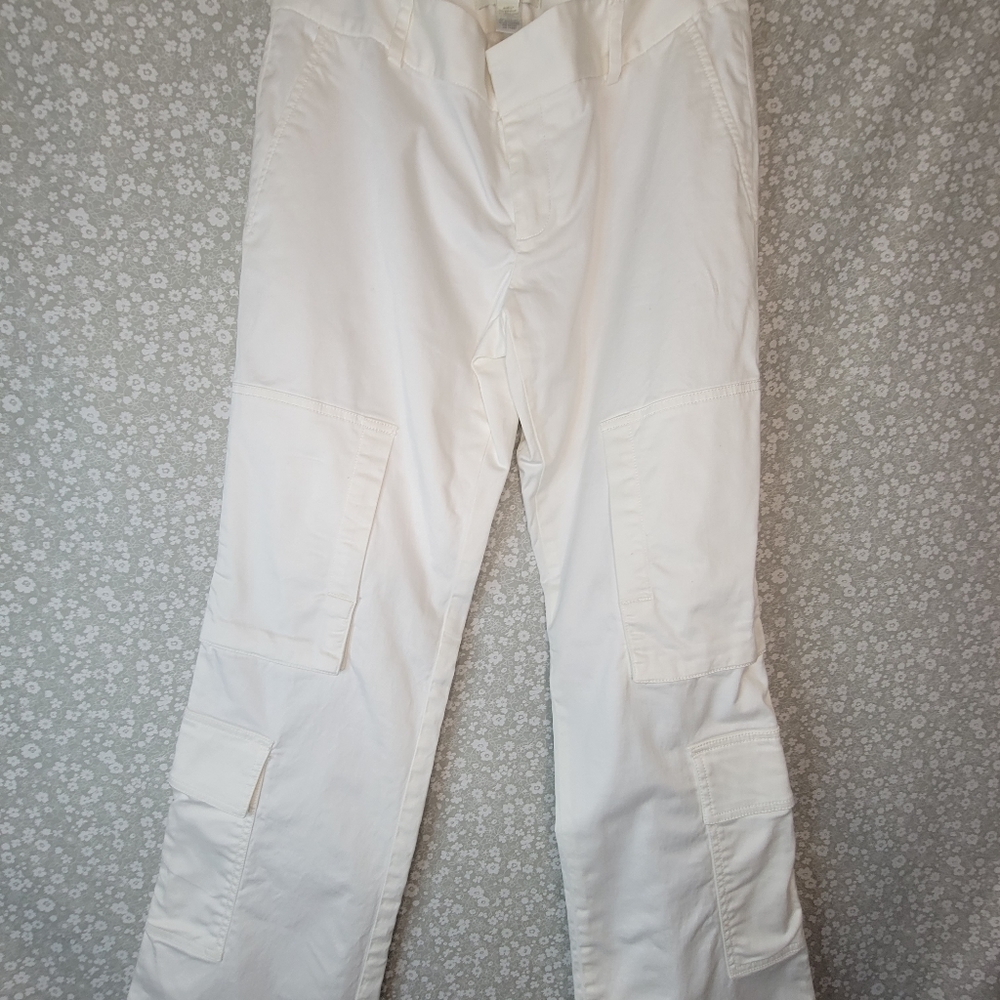 Banana Republic White Cargo Pant
